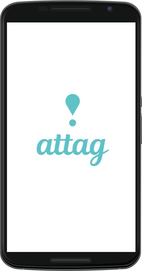attag アプリを起動したスマートフォン